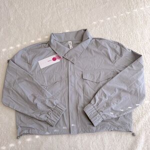 Yogalicious Women's Gray Utility Jacket Lightweight Casual, UPF 50+ Protection